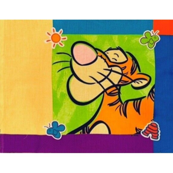 Disney Winnie Pooh & Tigger Quilt Panel Pillow Panel Pooh Quilt Panel 18"x44" - Picture 3 of 3